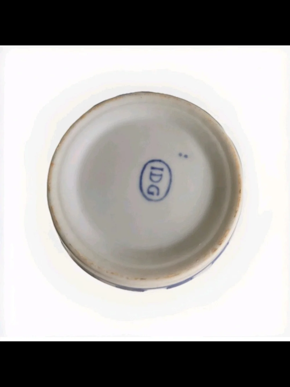 IDG Williams -Sonoma Blue and White Striped Ceramic Lidded Mugs - Set of 4